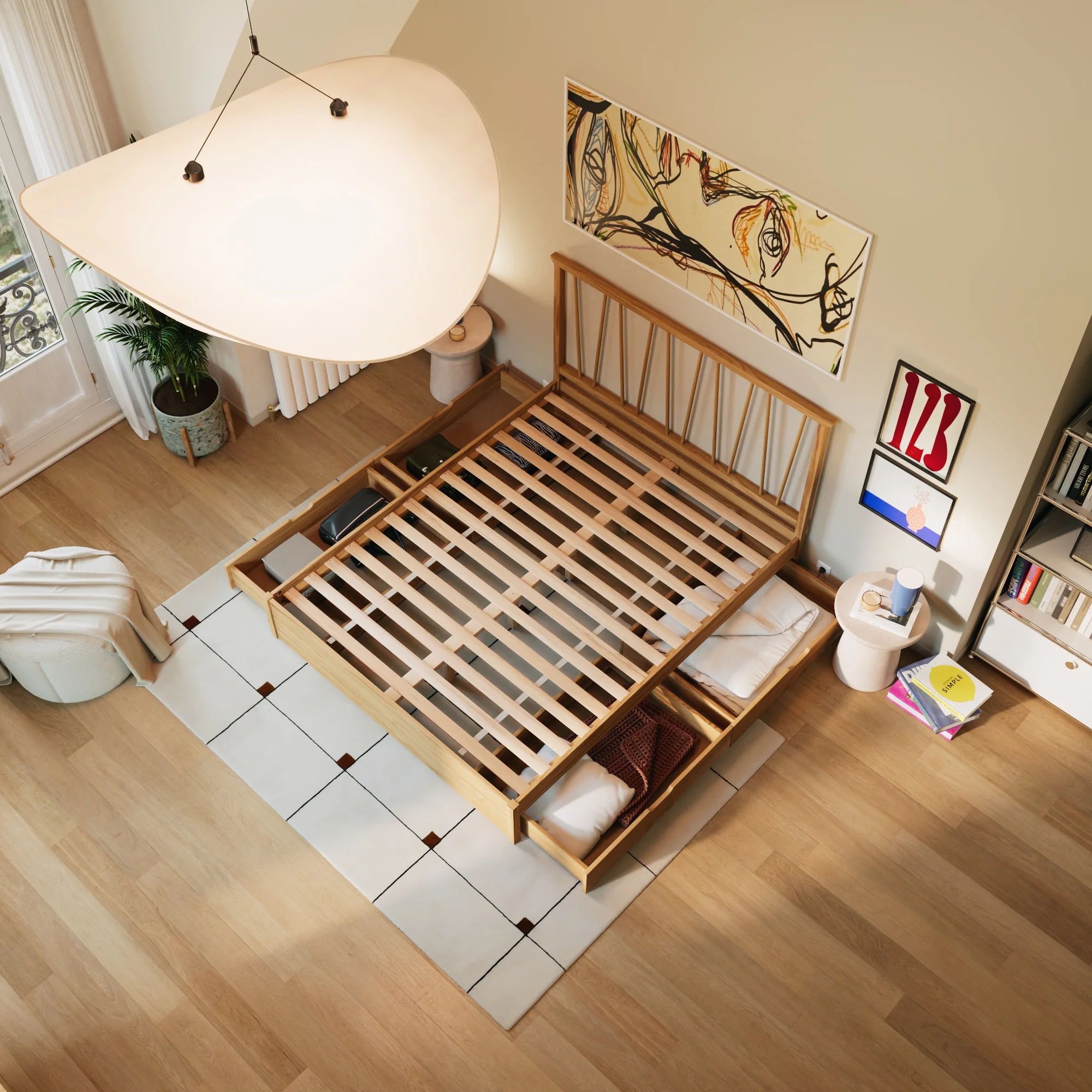 Bett aus Kiefernholz mit Schubladen Léni - Image 12