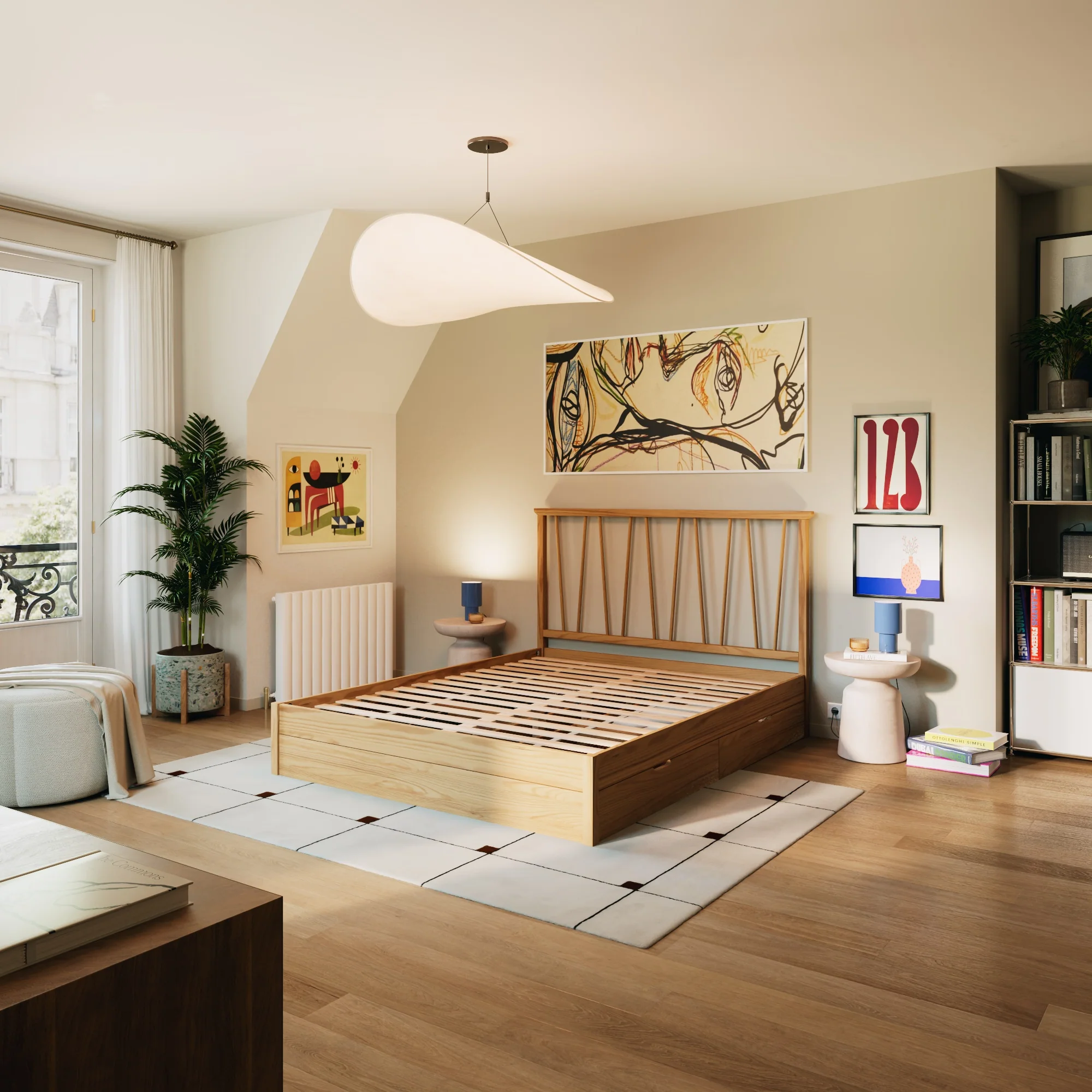 Bett aus Kiefernholz mit Schubladen Léni - Image 6